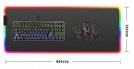 Pad de gaming pentru mouse și tastatură cu iluminare RGB LED - 80 x 30 cm