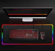 Pad de gaming pentru mouse și tastatură cu iluminare RGB LED - 80 x 30 cm